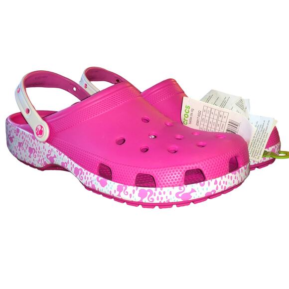 Crocs x Barbie Classic Clog Mens 13 Electric Hot Pink Barbiecore Comfort NWT - Picture 1 of 7